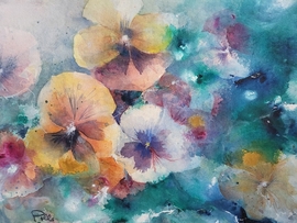 Aquarellblumen von Renate Poller