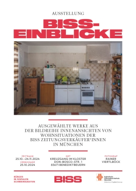 Fotoausstellung EINBLICKE zu Wohnsituationen von BISS Verkäuferinnen und -verkäufern