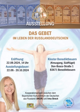 Ausstellung im Kloster Benediktbeuern: Das Gebet im Leben der Russlanddeutschen mit Lichtkünstlerin Irma Streck, 2024