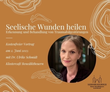 Kostenfreier Vortrag im Klostercafé am 2. Juni 2025 Seelische Wunden heilen mit Dr. Ulrike Schmidt