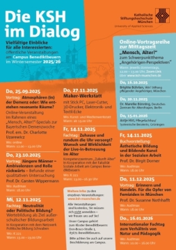 KSH im Dialog: Veranstaltungen am Campus Benediktbeuern 2025
