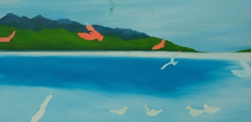 Ausstellung Leonore Planzer im Kloster Benediktbeuern, Bild Am Gardasee ii