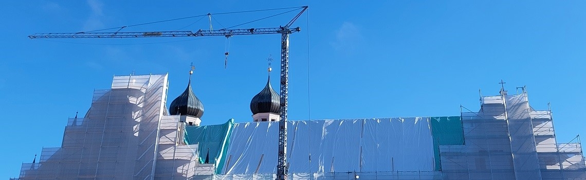 Kloster Benediktbeuern hinter Baugerüst 2024