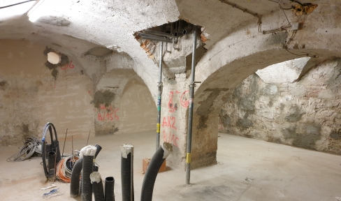 Kloster Benediktbeuern Südarkadentrakt Baustelle Keller