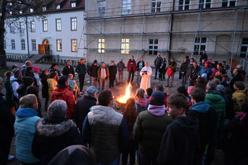 Osterfeuer im Aktionszentrum im Kloster Benediktbeuern